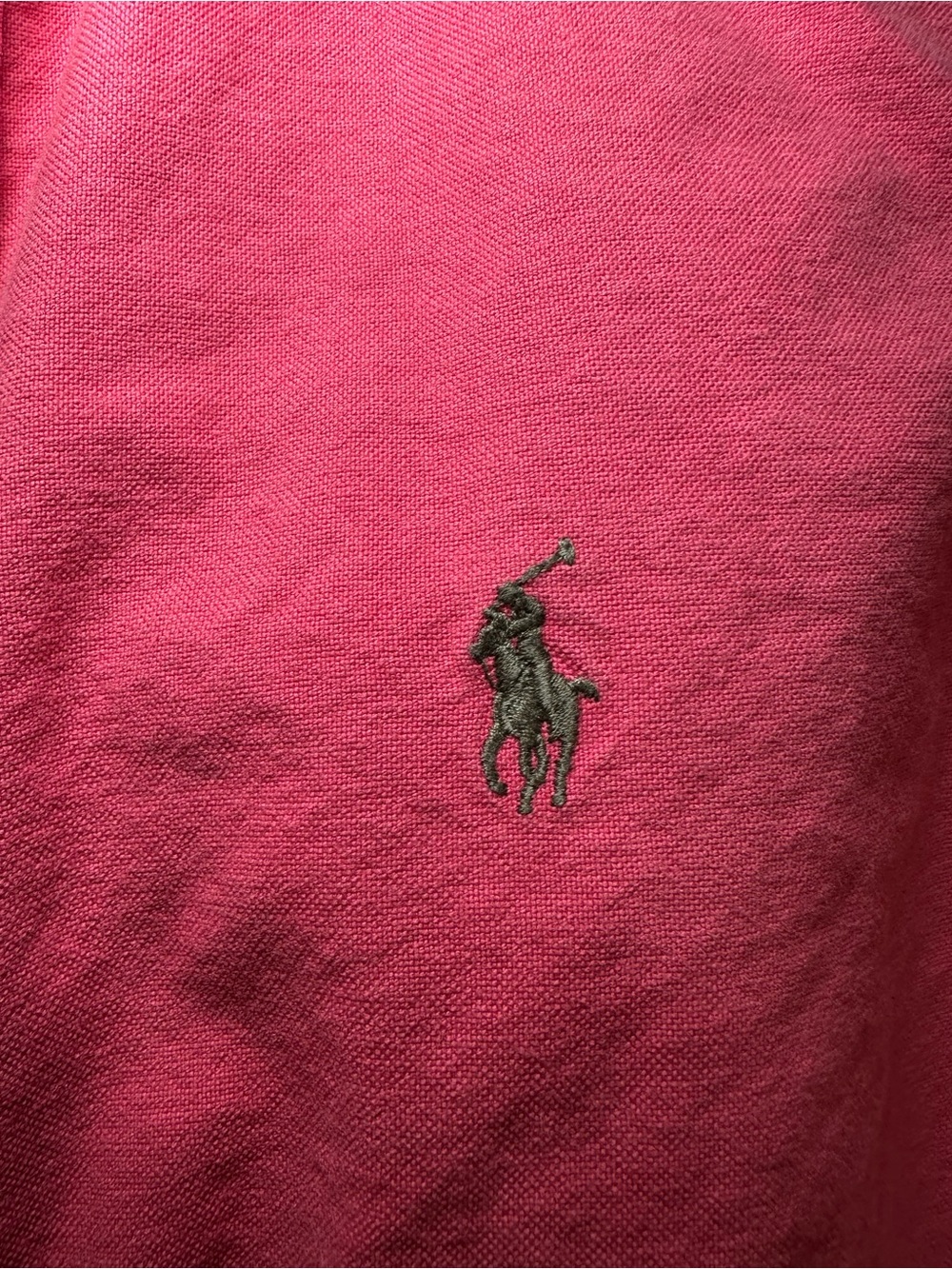 Ralph Lauren Coral Button-Down Shirt with Embroidered Pony - Picture 3 of 4